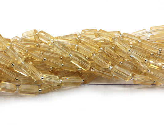 Citrine Faceted Tube Beads