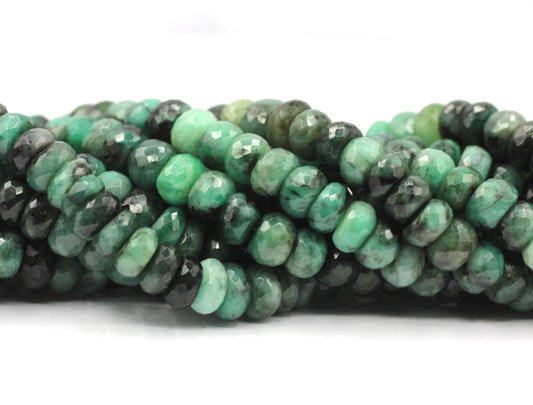 Emerald Faceted Beads, Faceted Beads