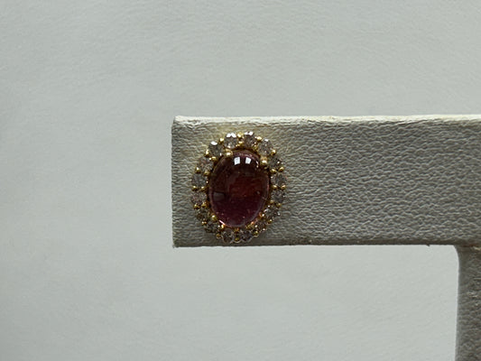 14k Solid Gold Diamond Earring
