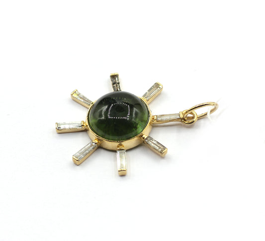 14k Solid Gold Diamond Pendants