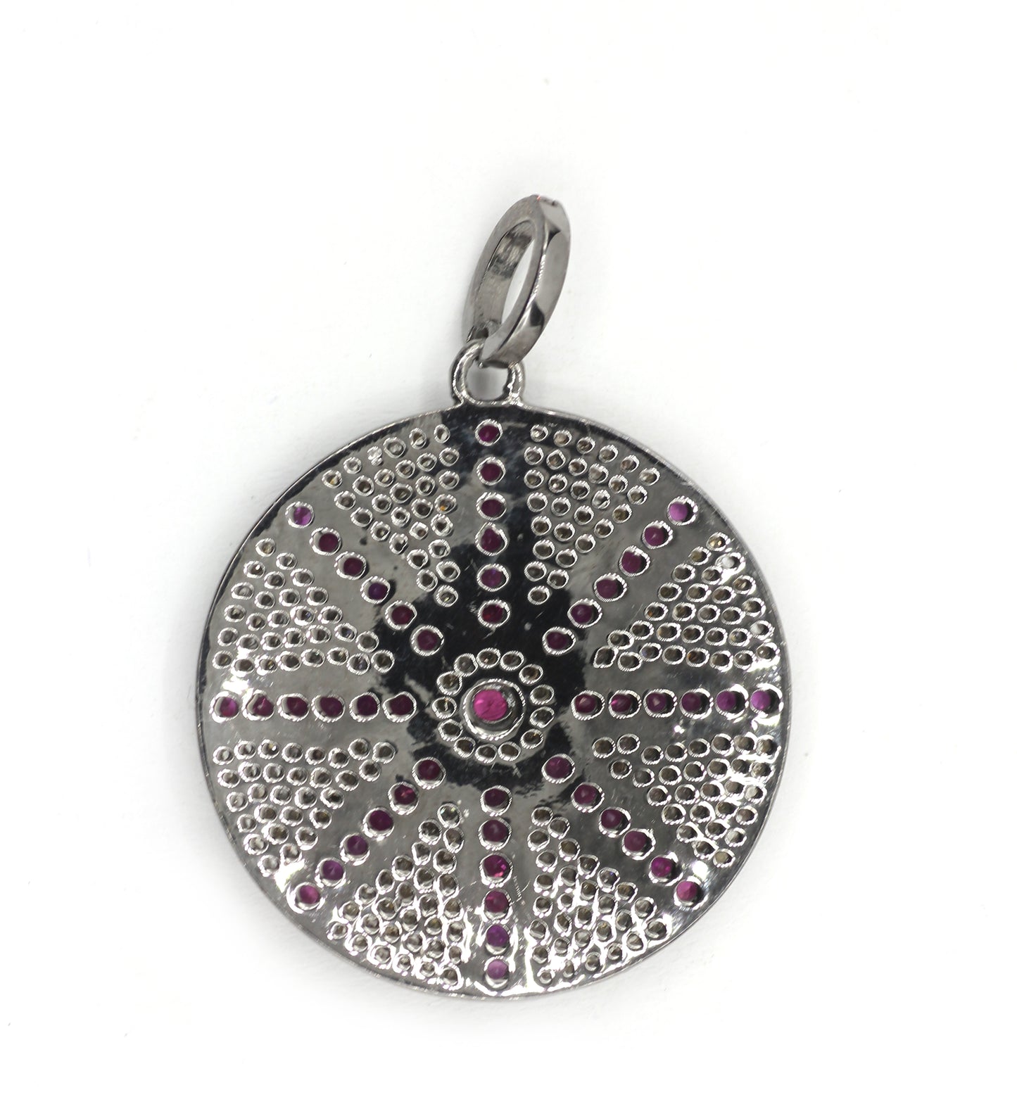 Round Pave Diamond Pendant