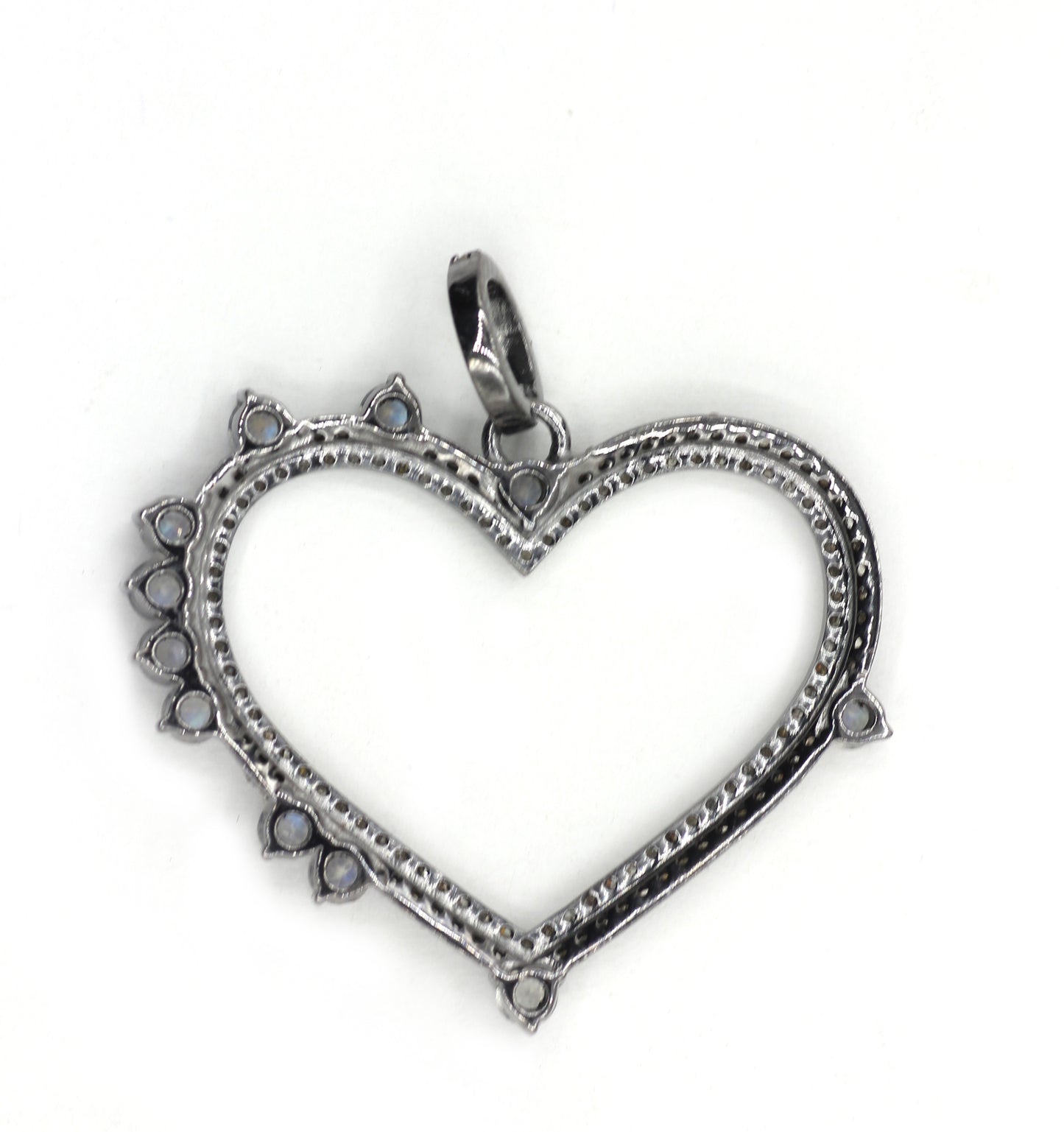 Heart Pave Diamond Pendant