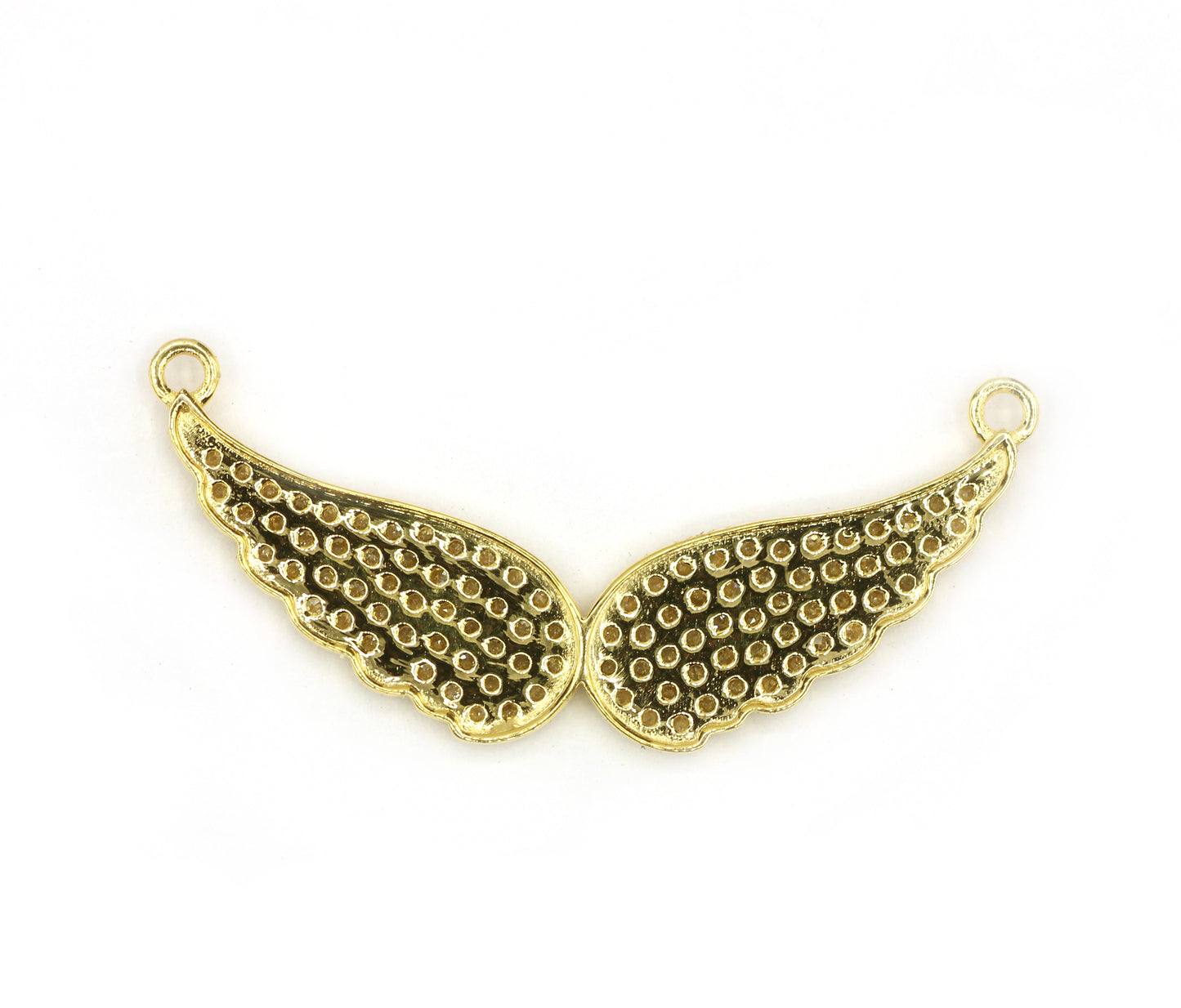 Wings 14k Solid Gold Diamond Pendants.