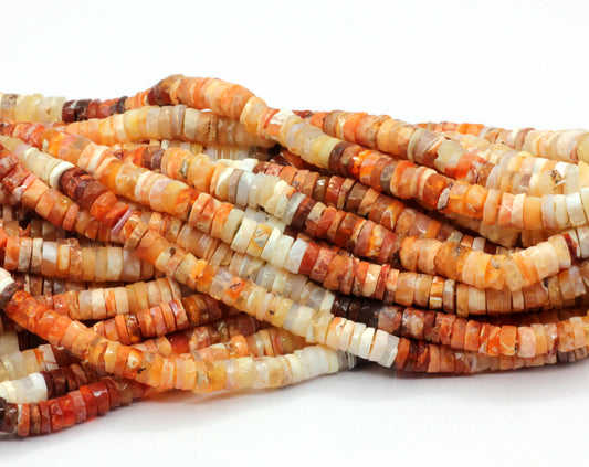 Opal, Fire Opal Faceted Heshi, Faceted Donut, Faceted Tyre