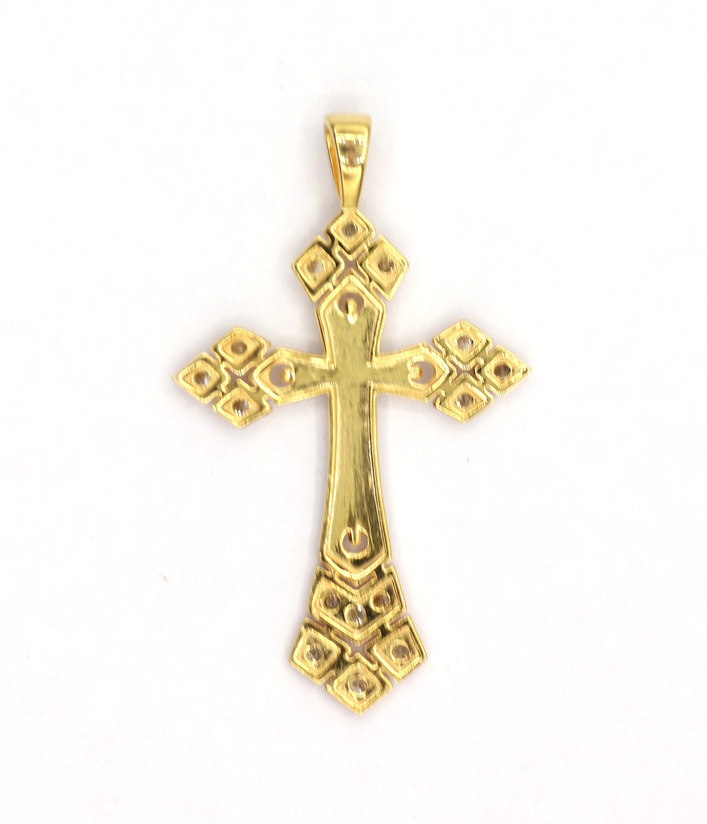 Cross 14k Solid Gold Diamond Pendants.