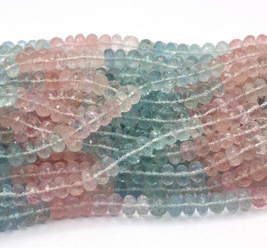 Aquamarine, Multi Aquamarine Faceted Beads, Size 7 to 8 mm
