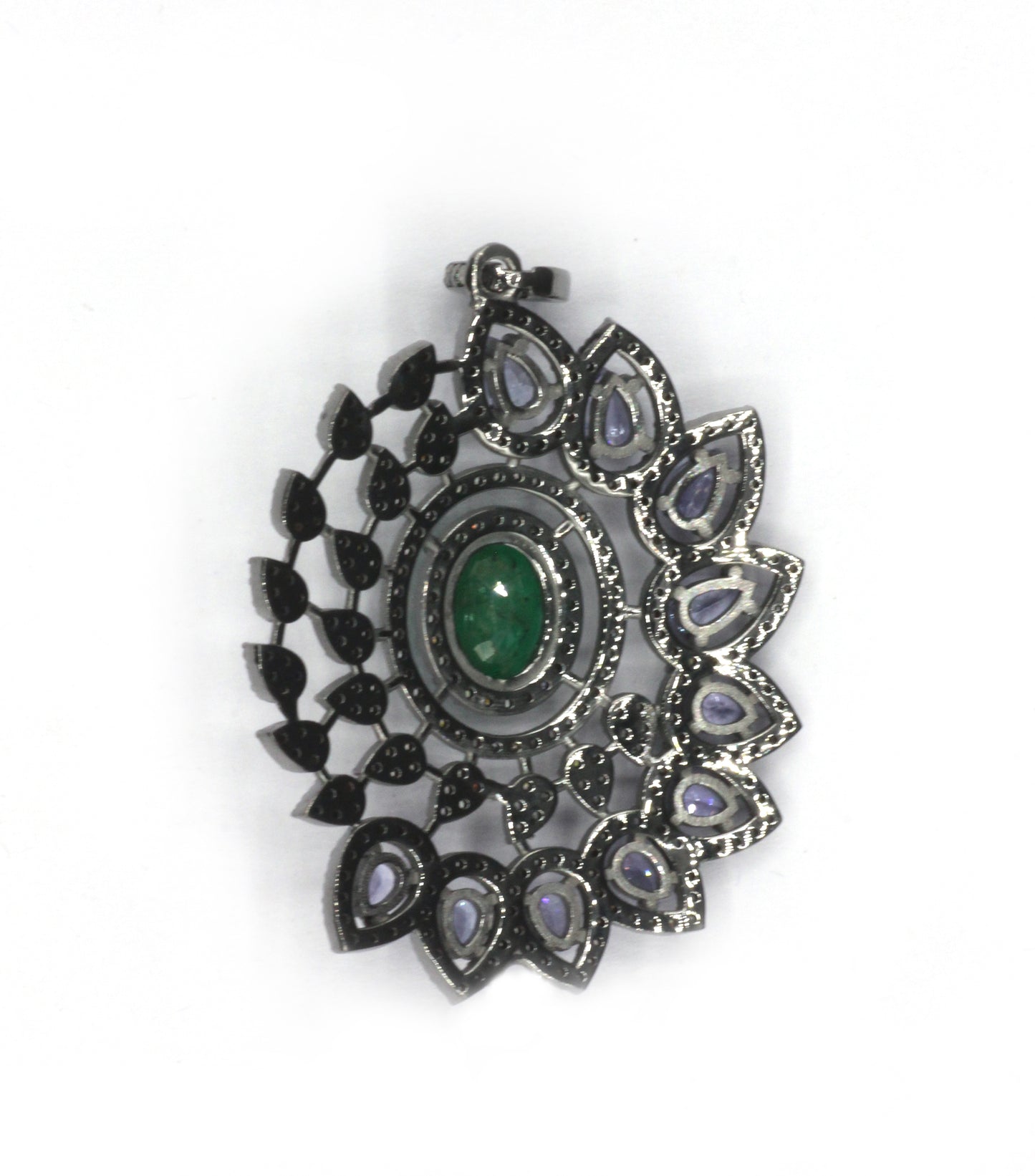 Silver Pave Diamond Pendant
