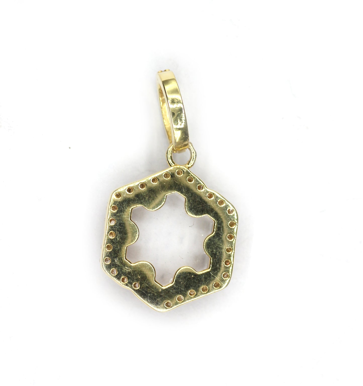 Silver Pave Diamond Pendant