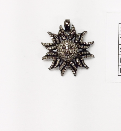 Sun Burst Diamond Pendant