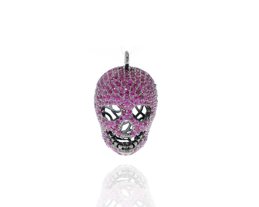 Skull Face Sterling Silver Pendant