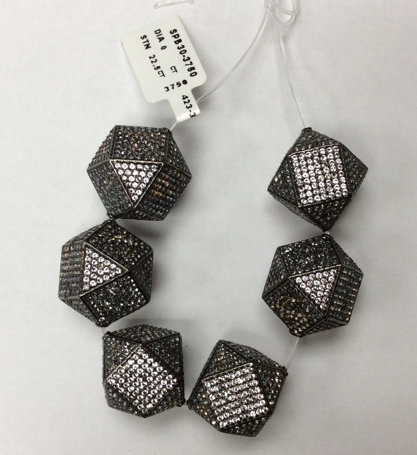 Cube White Topaz Bead