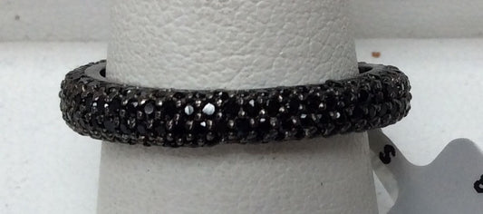 Single Band Black Spinel Ring