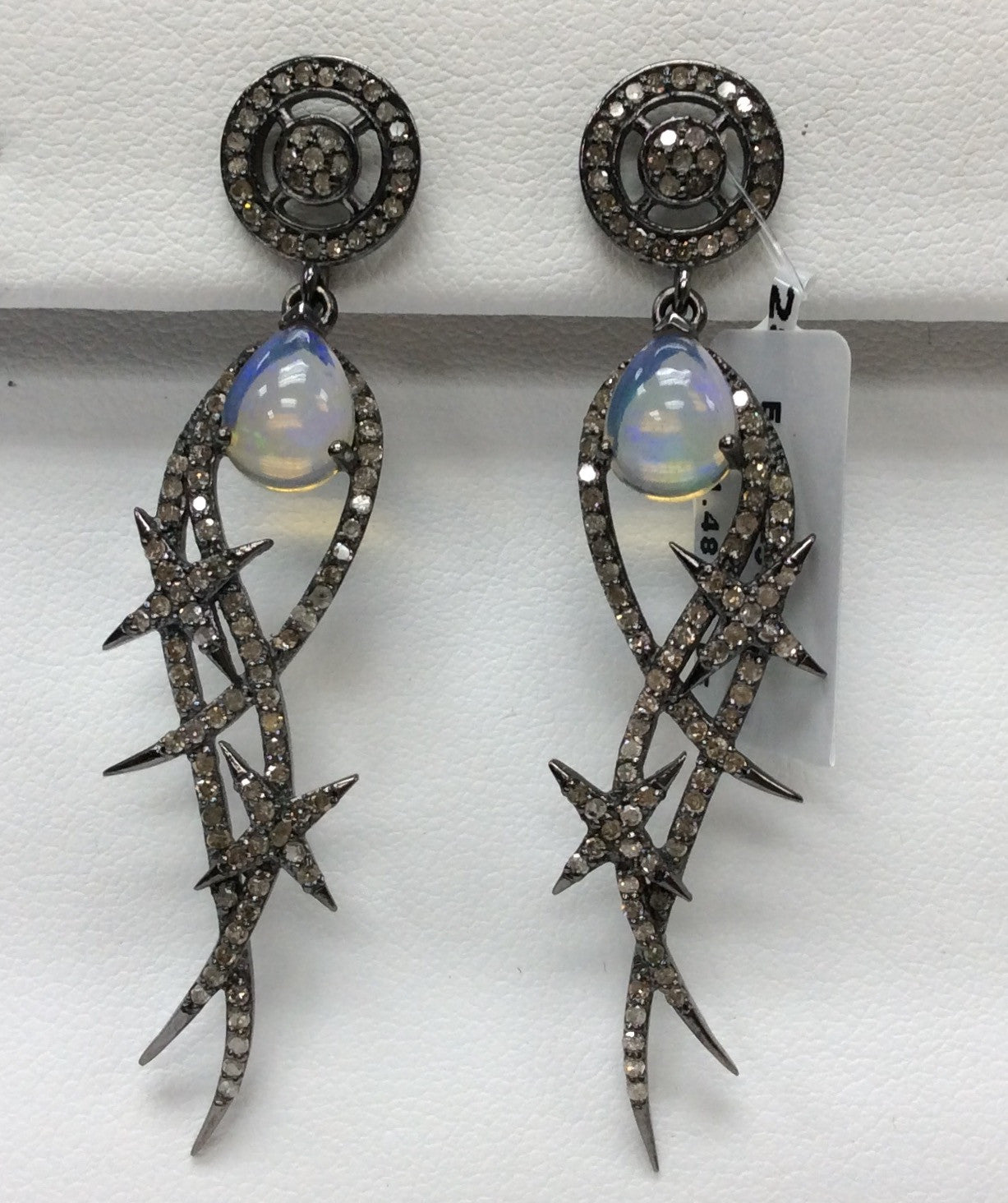 Opal Diamond Earring