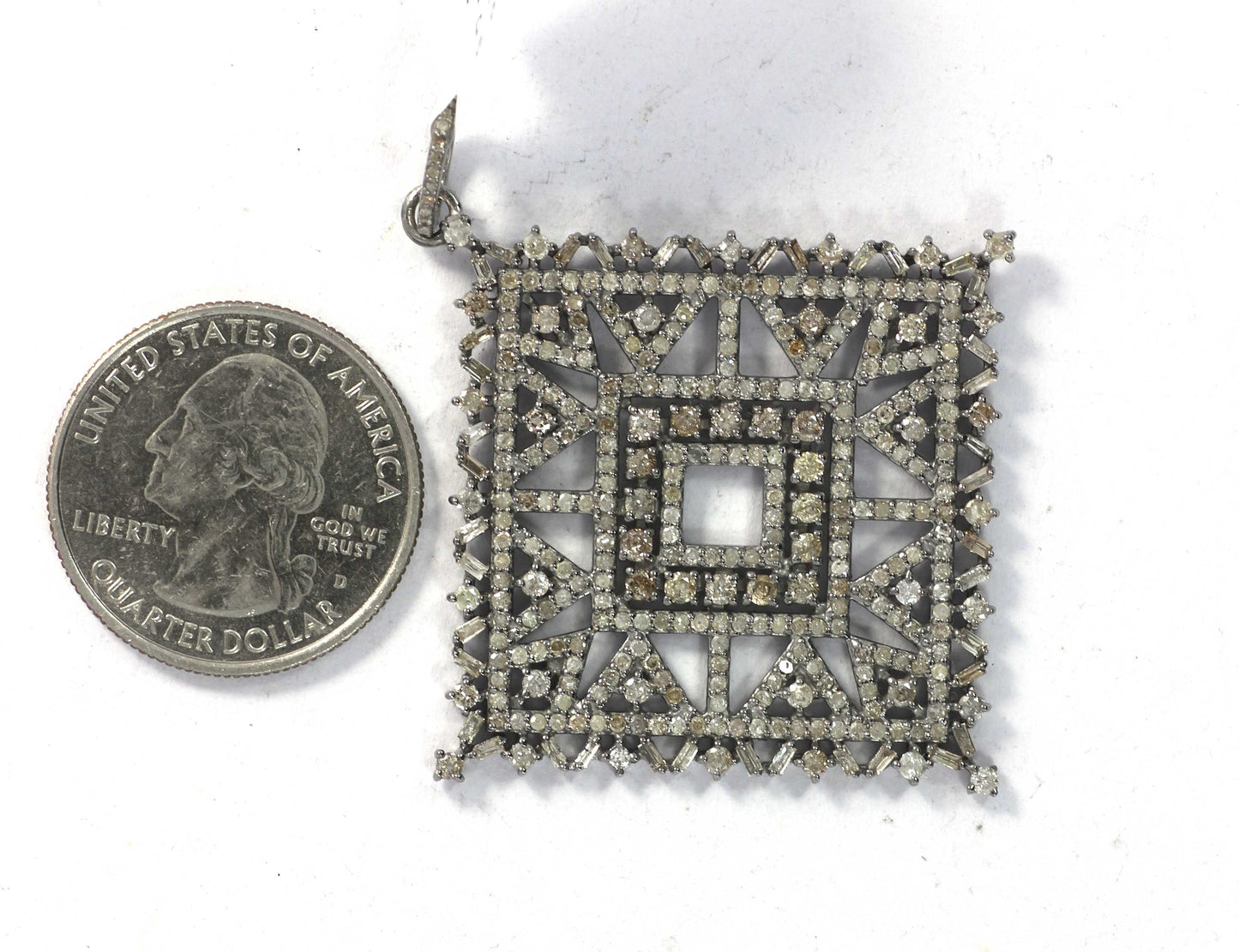 Diamond Shape Diamond Pendant