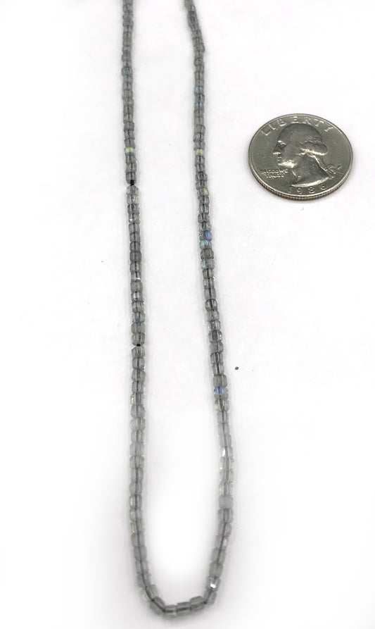 Labradorite beads faceted square, Labradorite beads, faceted box