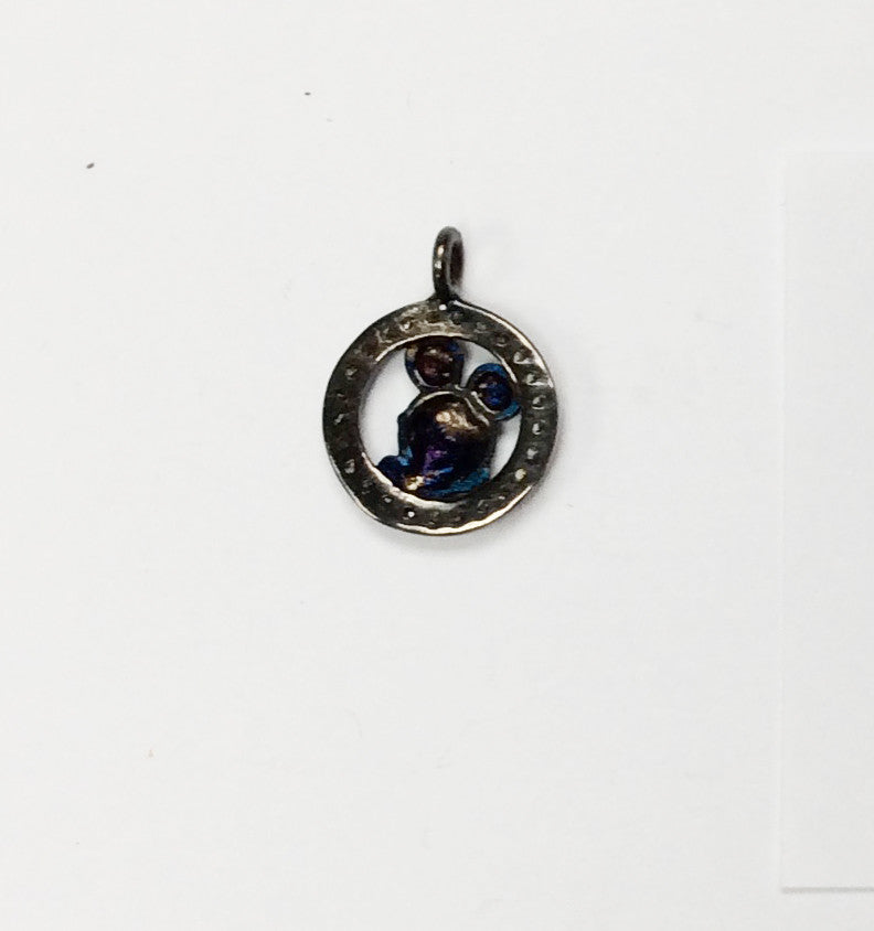 Mickey Mouse Pave Diamond Charm
