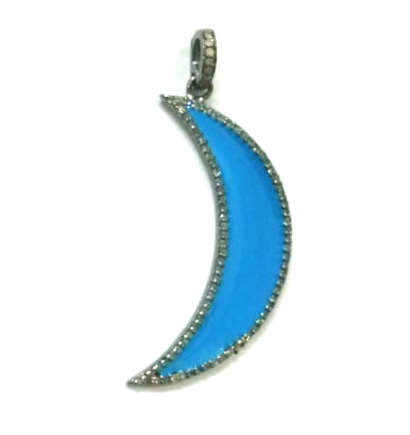 Crescent Moon Diamond Charm