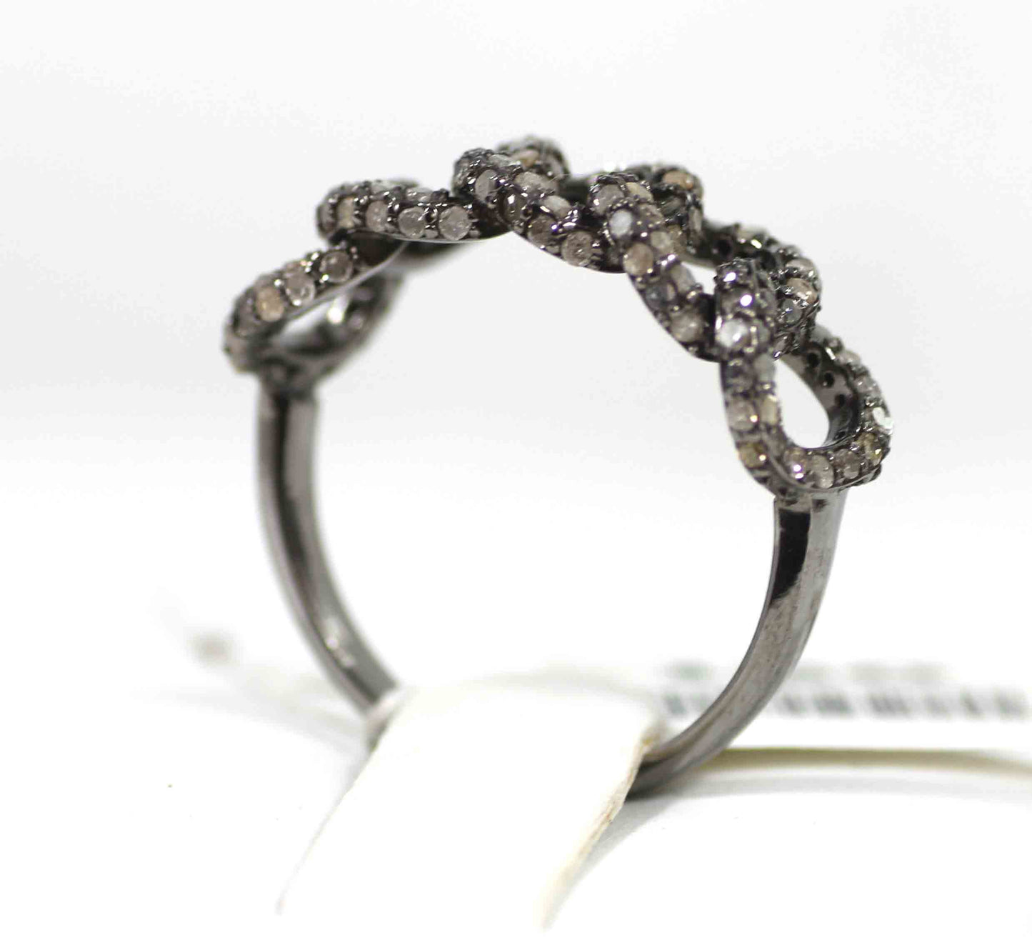 Silver Pave Diamond Ring