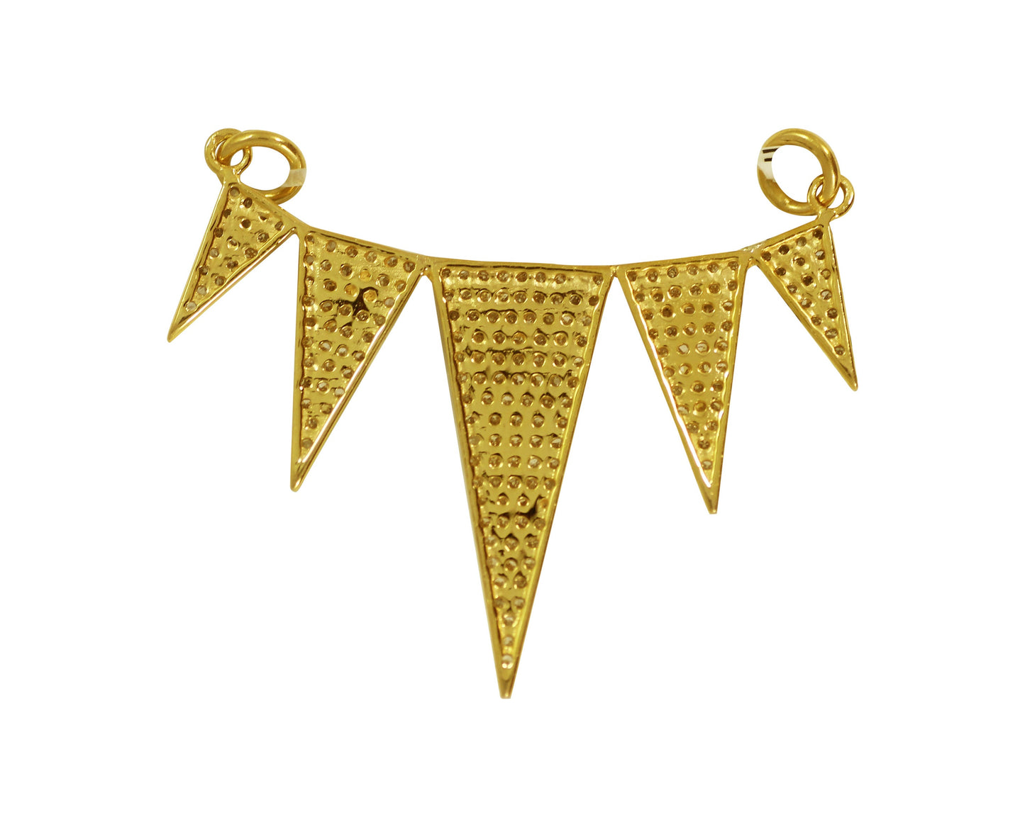 Art Deco Shape 14k Solid Gold Diamond Pendants. Genuine handmade pave diamond Pendant.1 4k Solid Gold Diamond Pendants.