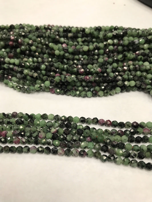 Zosite, Ruby Zosite Beads Round Faceted, Round Faceted Beads