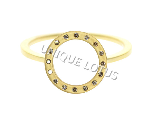 Round Shape 14k Solid Gold Diamond Pendants/Ring. Genuine handmade pave diamond Pendant. 14k Solid Gold Diamond Pendants.