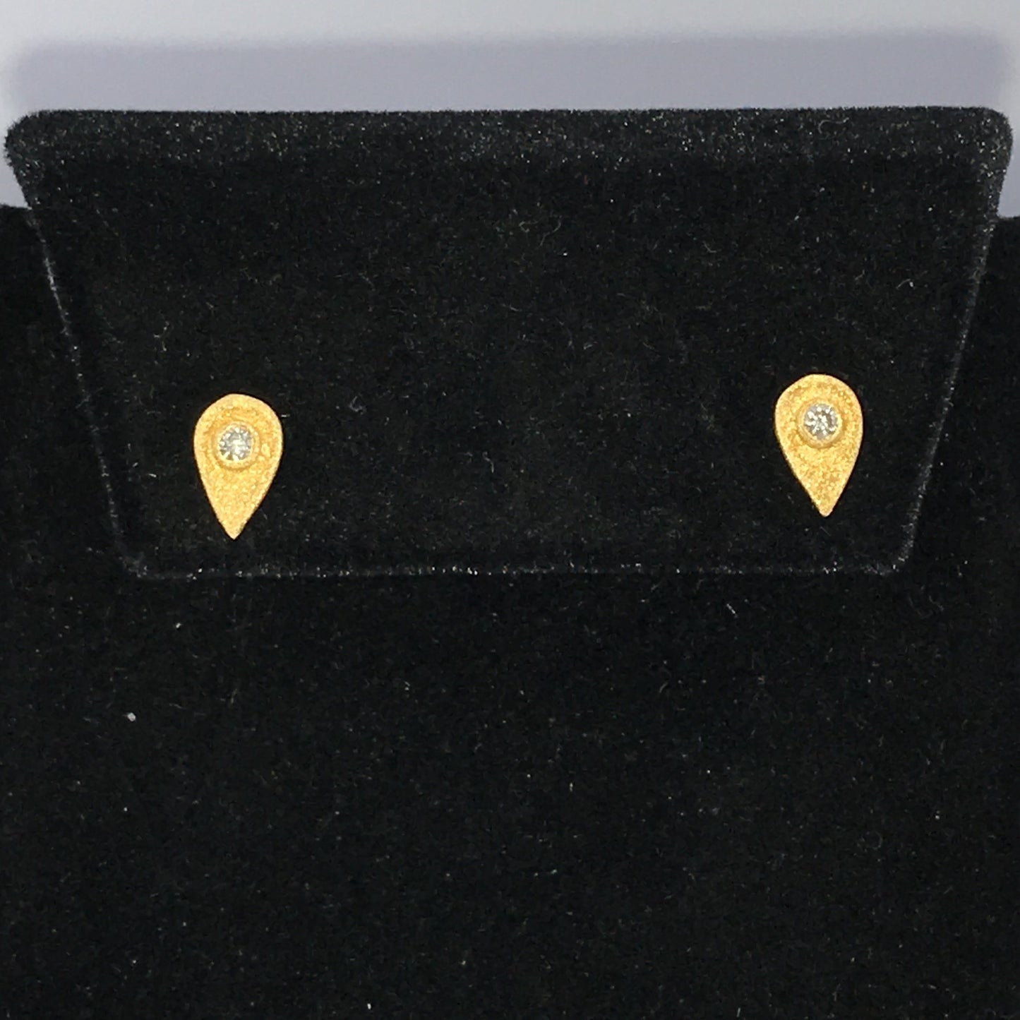 Tear Drop Diamond Earring Stud