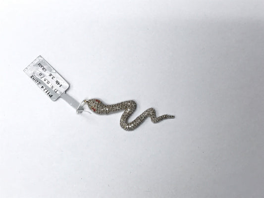 14K Solid Gold Snake Diamond Pendants