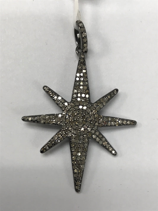 Star Burst Diamond Pendants & Charms Approx 33 x 43 mm