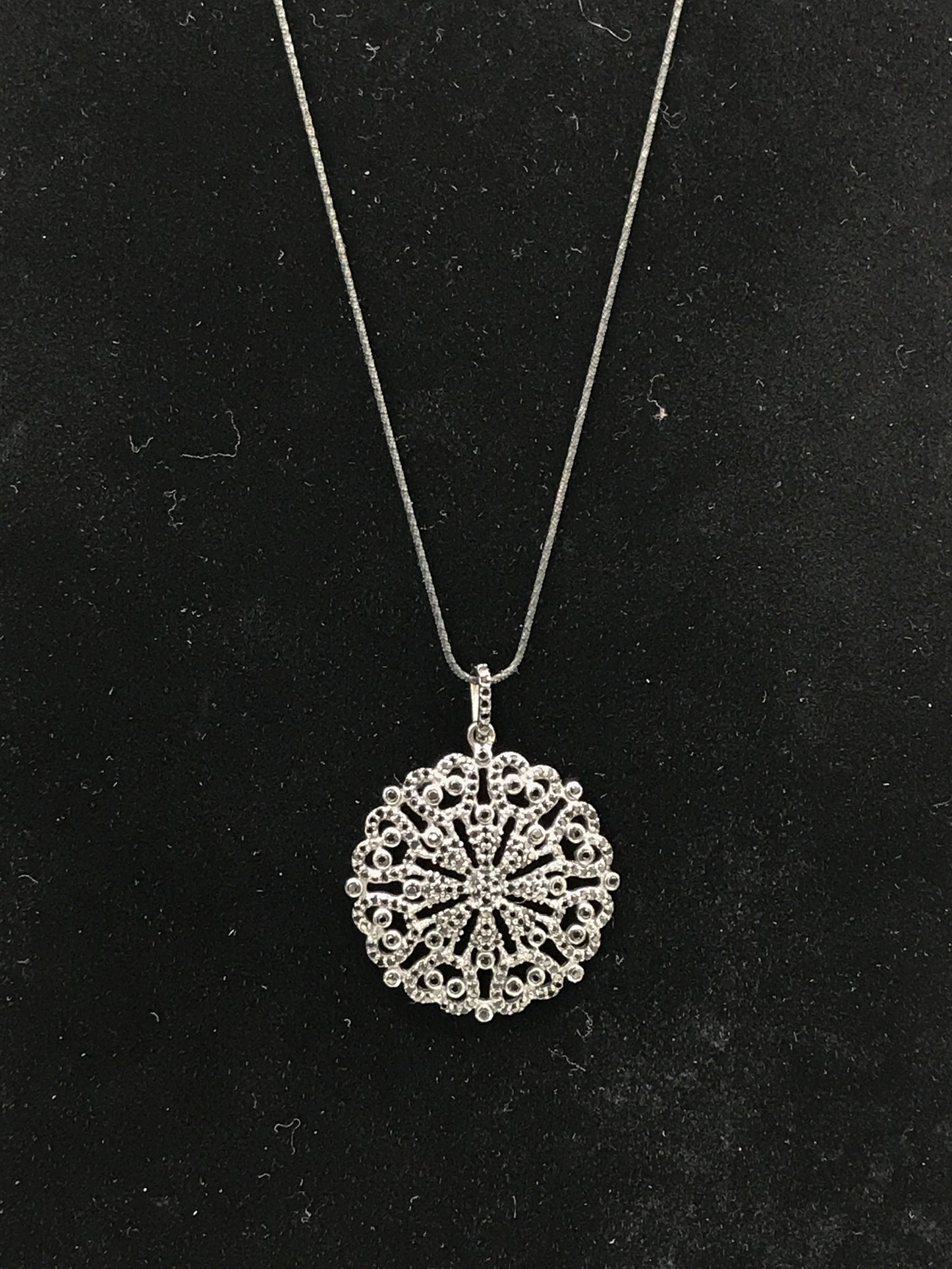 Round Black Spinel Pendant