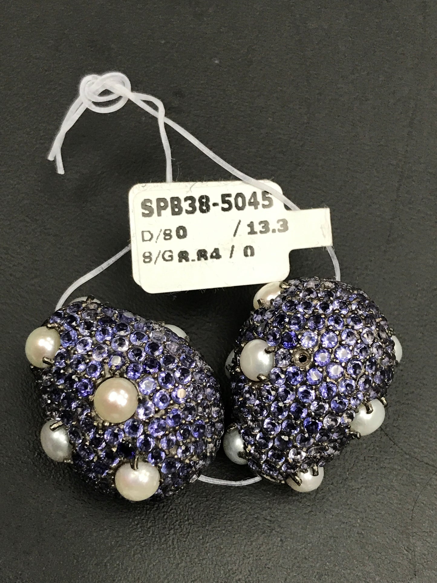 SILVER GEMSTONE PAVE BEADS