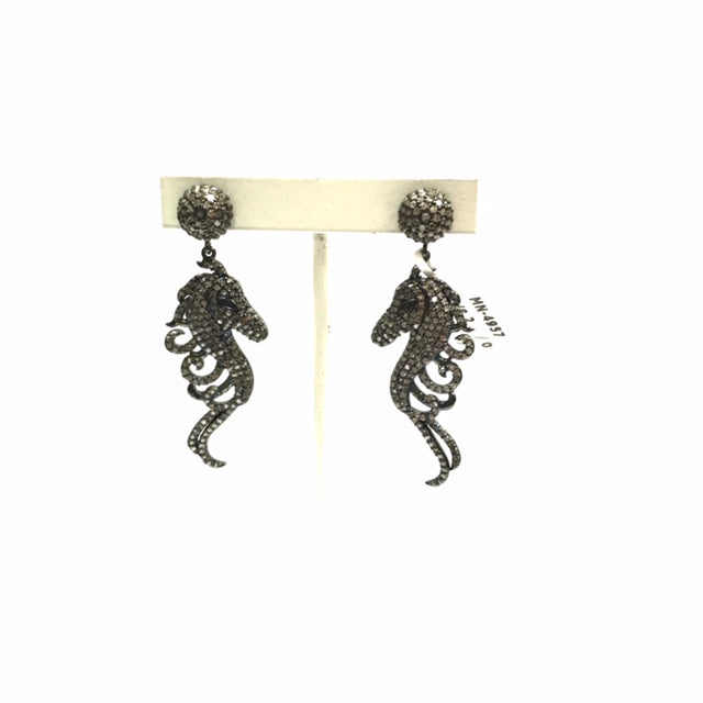 Flying Horse Head Diamond Earring