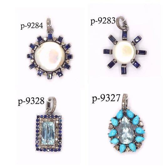 92.5 sterling silver Diamond pendant