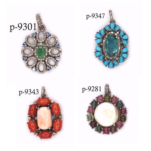 92.5 sterling silver Diamond pendant