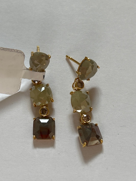 14K Gold Diamond Earrings