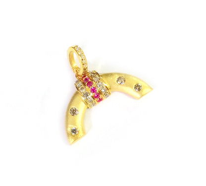 Silver Pave Diamond Pendant