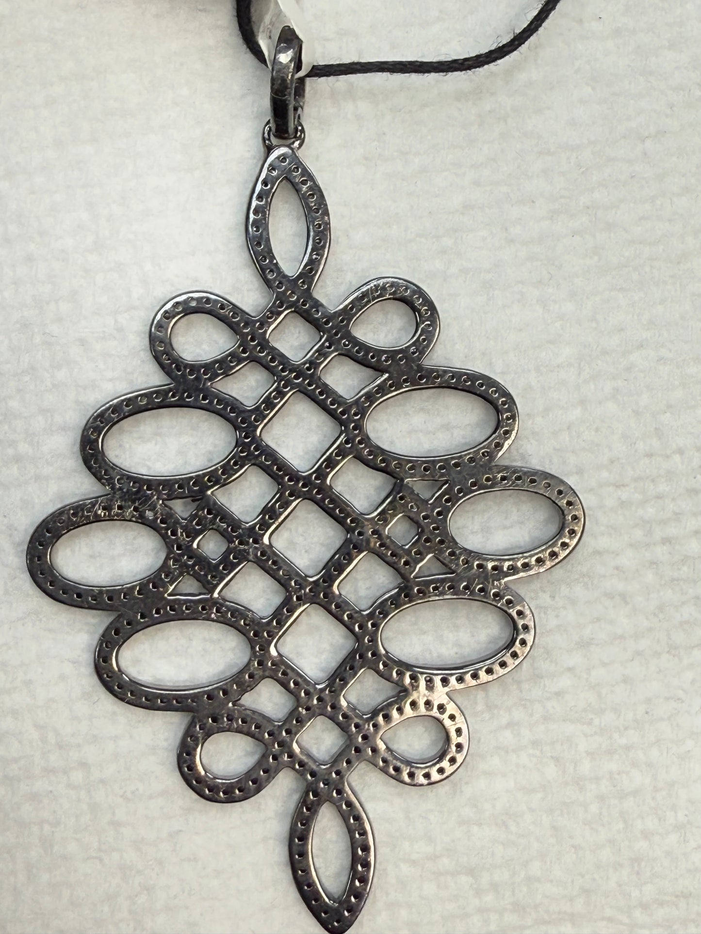 Silver and Diamond Pave  PENDANT & CHARMS
