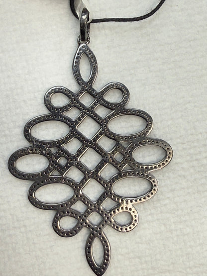 Silver and Diamond Pave  PENDANT & CHARMS