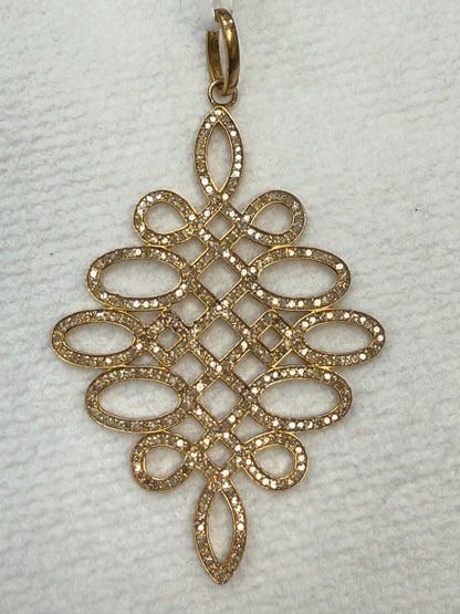 Silver and Diamond Pave  PENDANT & CHARMS