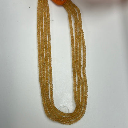 Citrine Faceted Rondelle 3-4MM