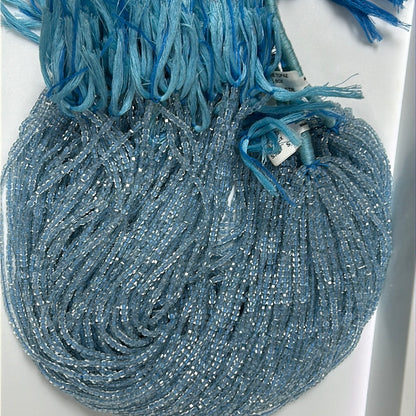 Topaz Blue Faceted Square