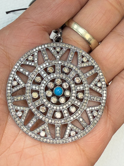 Silver and Diamond Pave  PENDANT & CHARMS