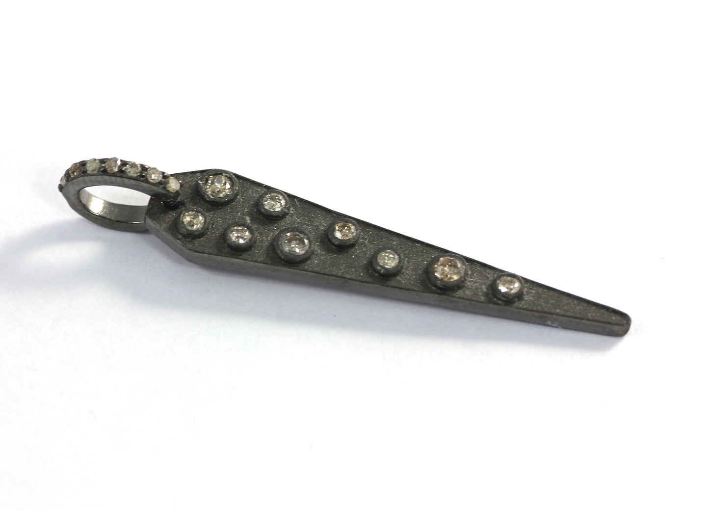 Spike Shape Diamond Pendant