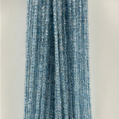 Topaz Blue Faceted Square