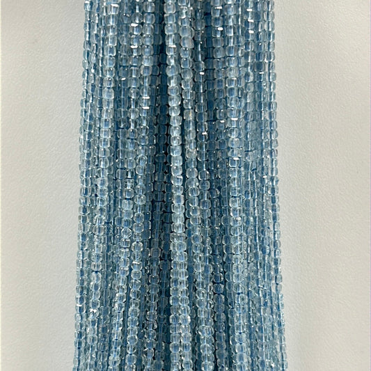 Topaz Blue Faceted Square