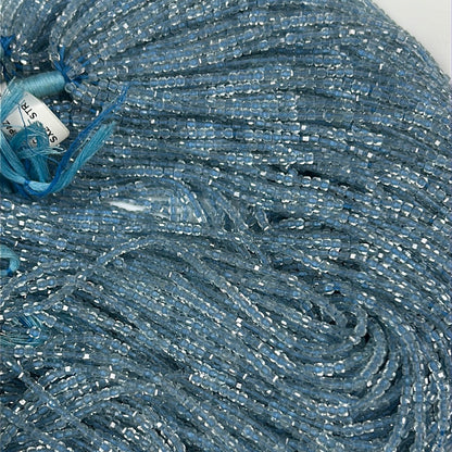 Topaz Blue Faceted Square