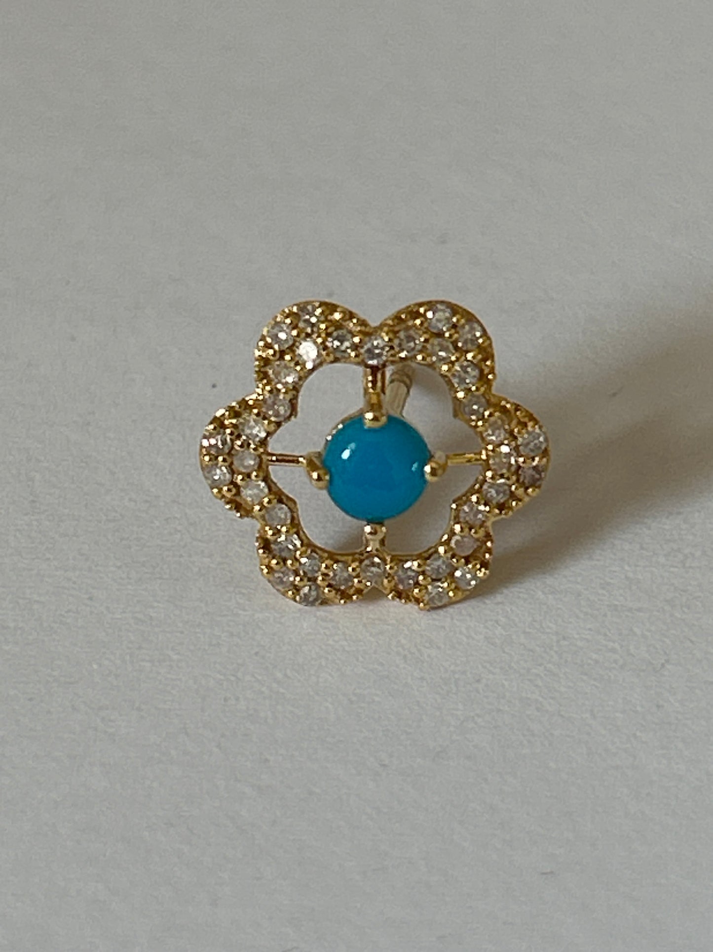 14K Gold and Diamond Earrings