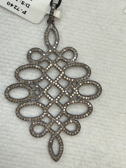 Silver and Diamond Pave  PENDANT & CHARMS