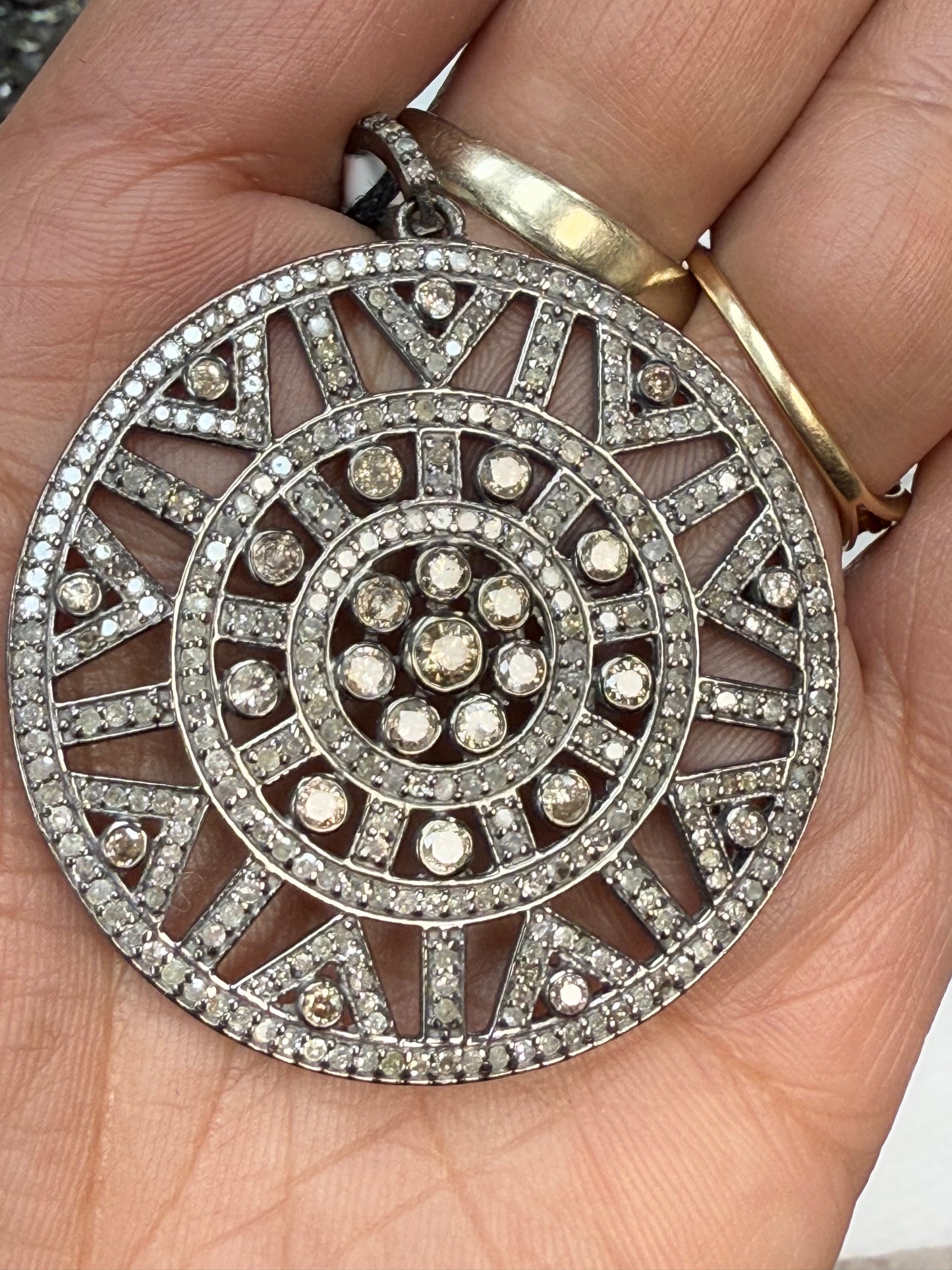 Silver and Diamond Pave  PENDANT & CHARMS