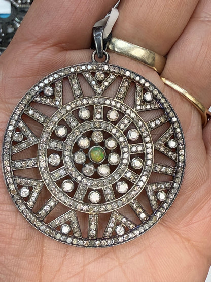 Silver and Diamond Pave  PENDANT & CHARMS