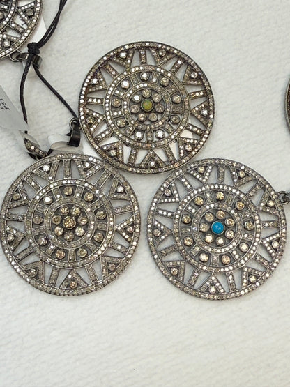 Silver and Diamond Pave  PENDANT & CHARMS